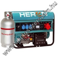 benzin-gáz motoros áramfejlesztő, max 6800/5500 VA, háromfázisú (EGM-68 AVR-3EG), önindítós